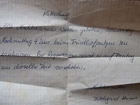 Nachbarlade Birthälm – Mitteilung der Salzgässer Nachbarschaft